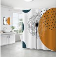 thumbnail image 1 of Cortina de ducha con para decoración de baño, acuarela, botánica, naturaleza, arte, tela impresa, poliéster, impermeable()(180 CM * 180 cm), 1 of 4