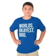 thumbnail image 5 of Worlds Okayest Bro Sibling Brother Boys Kids T Shirt Tees Tops Teen Brisco Brands L, 5 of 5