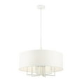thumbnail image 3 of 49376-03 Livex Lighting Meridian - 7 Light Pendant in Modern Style - 24 Inches wide by 18.5 Inches high-White Finish    -Traditional Installation, 3 of 12