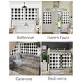 thumbnail image 3 of Black White Plaid Short Blackout Curtains 30 Inch Long Simple Pattern Rod Pocket Kitchen Curtains, 2 Panels Thermal Insulated Room Darkening Drapes for Bedroom, 42"W x 30"L, 3 of 5