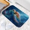 thumbnail image 6 of 1pc Sea Turtle Underwater Absorbent Non-Slip Bathroom Thickened Flannel Rug Decor,Soft,Quick Drying,Suitable For Indoor/outdoor Use,Bathrooms,Bedrooms,Kitchens,Terrace,Laundry Rooms,16"x24", 6 of 9