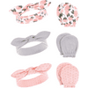 Hudson Baby Unisex Cotton Headband and Scratch Mitten Set