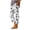 Navy, variant on Linen Cropped Pants for Women Casual Wide Leg Plaid Capris with Pockets Elastic Waist Lounge Trousers Sky Blue, S
