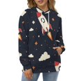 thumbnail image 4 of Seamless Pattern Flying Rocket. Vector Illustration — 插圖 (1) 3d Sweatshirts Hoodie Fashion Casual Personality Men's Women Street Hoodie Pullovers Long Sleeve Comfortable Top, 4 of 6