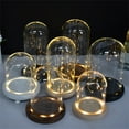 thumbnail image 2 of Yuarrent de cúpula de cristal para Hotel, mesita de noche, jarrón de flores secas iluminadas, botella de exhibición, terrario con paisaje, tarro, Iluminación y accesorios 9x18cm Yuarrent HA074928-04, 2 of 6