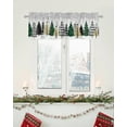 thumbnail image 6 of Merry Christmas Kitchen Valance,Plaid Xmas Tree Window Valances,Winter Snowflakes Short Curtains Window Treatment Rod Pocket Drapes,Grey Back Valances Curtain for Bedroom 54x18in, 6 of 6