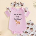 thumbnail image 5 of Paguaki Outfits Baby Girl NEW cowgirl IN TOWN Romper Bodysuit Pants Headband 3-Piece Outfit Set Size 3-6 Months, 5 of 5