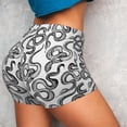 thumbnail image 3 of Picia Hand Drawn Snake Printed Workout Shorts for Women Seamless Scrunch Butt Lifting High Waisted Yoga Gym Booty Running Moisture-wicking Short Pants-X-Large, 3 of 9