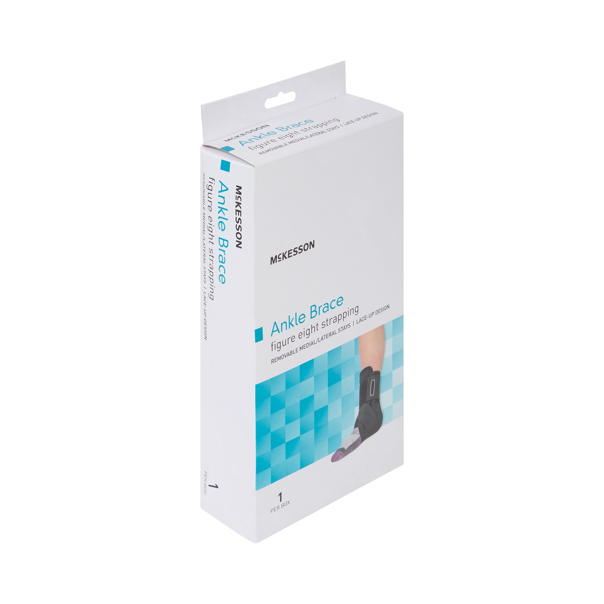 McKesson Lace-Up Ankle Brace with Figure-Eight Strapping, Size Small, 1 Ct