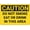 Warning Sign 4, variant on Caution Do Not Smoke Eat Drink in This Area Metal Aluminum Sign 12 x 8 Inches - Pre-Drilled Holes for Easy Mounting, Indoor Outdoor Use for Fence, Door, Gate, Lab