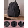 thumbnail image 6 of Gustave Nylon Backpack Purse for Women, Multi-Pocket Lightweight 14" Laptop Travel Backpack Casual Daypack for Daily Work College(Black), 6 of 8