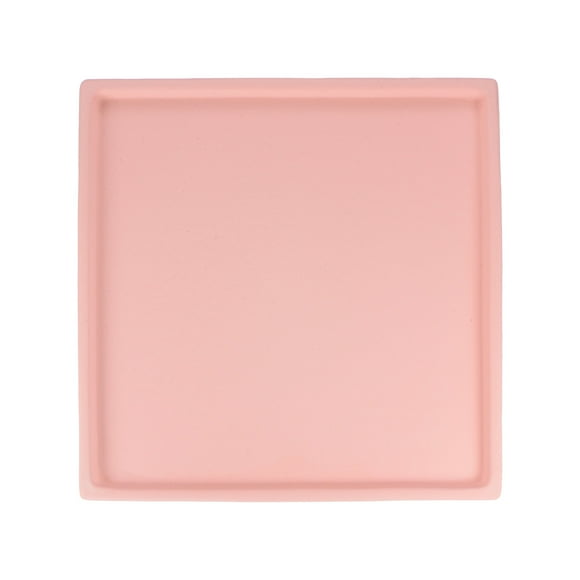 Platillo de Cerámica Uxcell para Plantas, Bandeja Captadora de Agua de 8 Pulgadas, Platillos para Macetas de Plantas de Interior [Cuadrado Rosa]