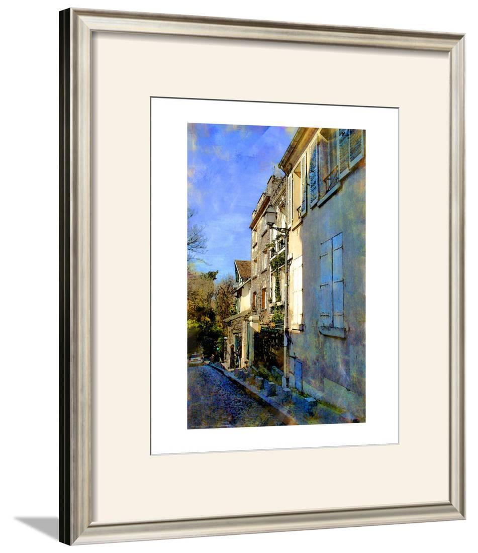 Hillside Windows Paris France Framed Giclee Print Wall Art By Nicolas Hugo 19 5x25 5 Walmart Com Walmart Com