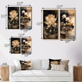 thumbnail image 4 of Designart "Vintage Lotus Blooming in the Pond I" Floral Lotus Framed Wall Art Set Of 2 - Modern White Framed Canvas Set For Living Room Decor, 4 of 6