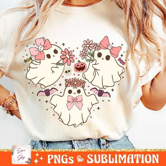 Ghost Heart Shirt, Halloween Shirt, Cute Ghost Png, Spooky Season Png, Ghost Clip Art, Boo Png, Spooky Vibes 190614