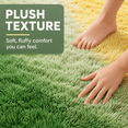 thumbnail image 5 of HOISUN 6x9 ft Soft Shag Area Rug for Bedroom Living Room, Fluffy Plush Non-Slip Carpet, Gradient Yellow-Green, 5 of 10
