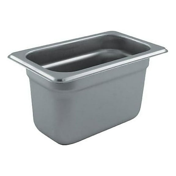 Winco Ninth Size 4" (Depth) Steam Table Pan 7.0" L X 4.3" W X 4.0" H Silver (SPJL-904) 78394