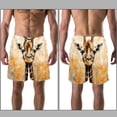 thumbnail image 3 of luoweisi Men's Beach Shorts Quick Dry Swim Trunks with Mesh Lining Giraffe M, 3 of 5