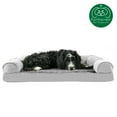 thumbnail image 4 of FurHaven Pet Products Plush & Suede Memory Top Sofa Pet Bed for Dogs & Cats - Gray, Large, 4 of 13