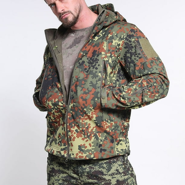 XZNGL Fleece Mens Jacket Mens Warm Fleece Waterproof Shark Skin