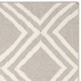 thumbnail image 4 of SAFAVIEH Dhurrie Winifred Geometric Diamonds Wool Area Rug, Grey/Ivory, 3' x 5', 4 of 5