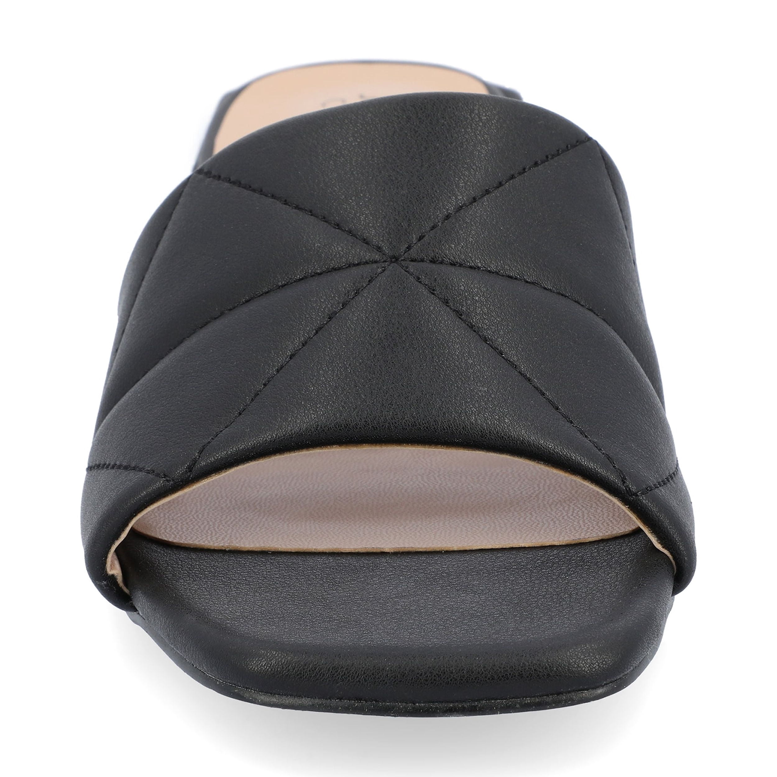 Journee Womens Elidia Slip On Block Flat Sandals