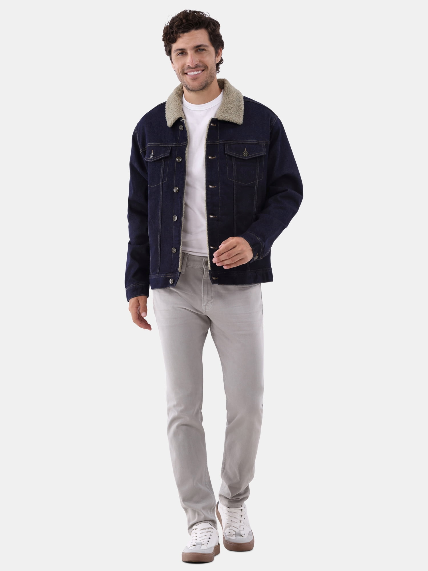 George Men's & Big Men's Fleece Lined Trucker Jacket, Sizes S-3XL
