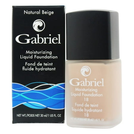 Cosmetics Liquid - Gabriel Cosmetics Inc. - Moisturizing Liquid Foundation Natural Beige 18 SPF - 1 oz.