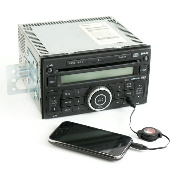 1 Factory Radio 638-50353-D AM/FM Radio 6 Disc CD Player Fits 07-09 Versa Fits select: 2007-2009 NISSAN VERSA