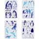 thumbnail image 1 of 4 plantillas de pingüinos de 29,7 x 21 cm (11,7 x 8,3 pulgadas). Plantillas de plástico con diseño de pingüinos antárticos. Ideales para dibujar, pintar y crear manualidades. Plantillas reutilizables., 1 of 9