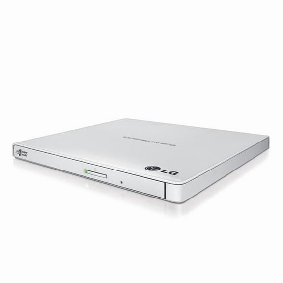 LG External CD/DVD Rewriter With M-Disc Mac & Surface Support (White) - model GP65NW60