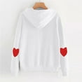 thumbnail image 4 of TKLPEHG Womens Hoodies Valentines Day Sweatshirt Heart Printed Hooded Sweatshirt Long Sleeve Hoodies Comfy Pullover with Pocket (White,M), 4 of 4