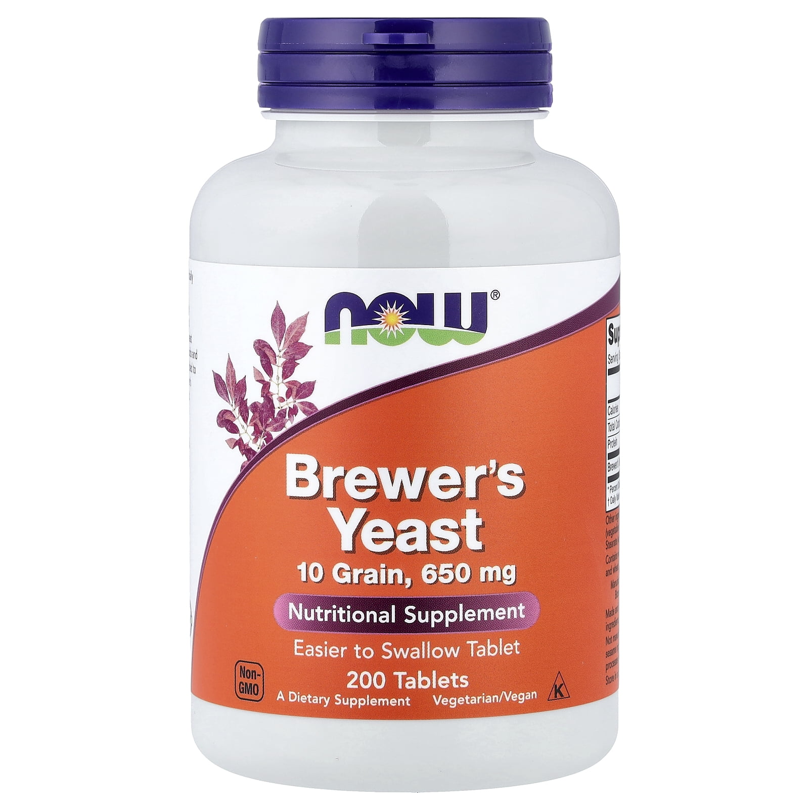 Now Foods Brewer's Yeast 650 mg - 200 Tablets