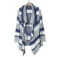 thumbnail image 2 of Cardigan Tricoté à Manches Longues pour Femmes Chandail à Capuchon en Molleton, 2 of 2