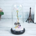 thumbnail image 3 of Cheers Rose Lamp Romantic Simulated Plastic Colorful LED Glass Dome Artificial Flower Decor for Valentine's Day, 3 of 7