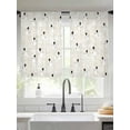 thumbnail image 2 of Christmas Winter Snowman Sheer Curtains 45 inches Long, Xmas Snowflakes Beige Patches Light Filtering Sheer Window Curtains Rod Pocket Voile Drapes for Bedroom Living Room, 2 Panels 52"W x 45"L, 2 of 6
