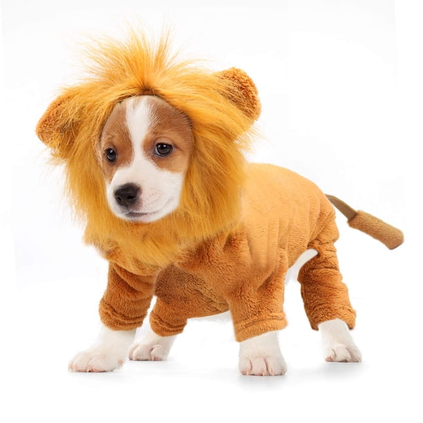 Disfraz de león para perro, ropa para mascotas para fiesta, simulación de león, trajes para mascotas, disfraz de cosplay, sudadera con capucha para mascota, talla XL