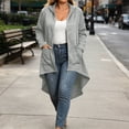 thumbnail image 5 of Luvrsol Zip Up Hoodies Women Drawstring Hood Zip Long Jacket Casual Top with Side Deep Pockets S-2XL, 5 of 7