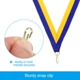 thumbnail image 4 of Uxcell Award Neck Ribbons with Snap Clips, Polyester Striped Medal Lanyards Ribbon, Blue Golden 20Pcs, 4 of 6