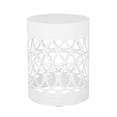thumbnail image 7 of Oufan Outdoor Side Table Set of 2, Decorative Garden Stool for Patio Heavy Duty Metal Frame Accent Table Modern End Table, White, 7 of 7
