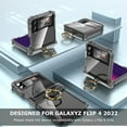 thumbnail image 5 of Galaxy Z Flip 4 Case with Hinge Protection Clear Samsung Flip 4 Case with Kickstand Protective Cover for Samsung Galaxy Z Flip 4 5G (2022) - Black, 5 of 12