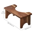 thumbnail image 2 of Danfoxer 7 Inches Acacia Wood Toilet Stool Squat for Adults,Wooden Poop Stool for Bathroom,Potty Step Stool with Non-Slip Strip, 2 of 6