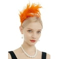 thumbnail image 5 of Felizhouse 1920s Fascinator Feather Headband Kentucky Derby Tea Paty Hat Headpiece for cocktail Party, 5 of 6