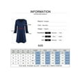 thumbnail image 5 of Gvmfive Women Solid Color Mini Dress V Neck 3/4 Sleeve Casual Loose Dress, 5 of 8