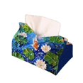 thumbnail image 1 of Funda para pañuelos, lujosa funda de piel con diseño floral de koi loto, 1 of 1