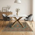thumbnail image 3 of ODIKA 5'x7' Washable Area Rug Vintage Southwestern Border Round Runway Themed Hooks Cowboy Refined Structured for Small Living Room, Bedroom, Easy Care, Non-Shedding, Pet Friendly, 3 of 7