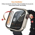 thumbnail image 6 of For Apple Watch Series 9/8/7 [45mm] Case, IC ICLOVER [Looks like Ultra Protector Case] Full Cover Snap-on Cover with Built-in Clear Glass Screen Protector for iWatch Series 7/8/9, Titanium, 6 of 8