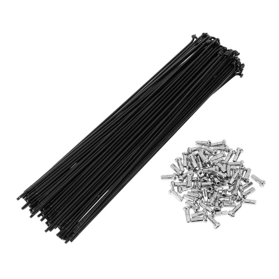 72 Set 13G Bicycle Spokes 225mm Bike Wheel Spokes Carbon Steel Black