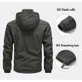 thumbnail image 4 of Men’s Outdoor Waterproof Windproof Hiking Jacket, Mountain Rain Shell Coat, Lightweight Trekking Softshell, All-Weather Hooded Outdoor Gear, Casual Travel Outerwear, 4 of 7