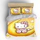 thumbnail image 4 of Juego de ropa de cama para bebé con dibujos animados de Hello Ki-tty, juego de piezas japonesas para niños, tamaño King, EE. UU., funda de cama para adultos, edredón para dormitorio, 4 of 8
